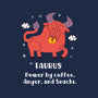 Powered By Coffee Anger And Snacks-Mens-Premium-Tee-MaxoArt