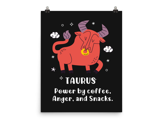 Powered By Coffee Anger And Snacks