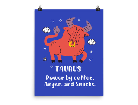 Powered By Coffee Anger And Snacks