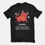 Powered By Coffee Anger And Snacks-Mens-Premium-Tee-MaxoArt