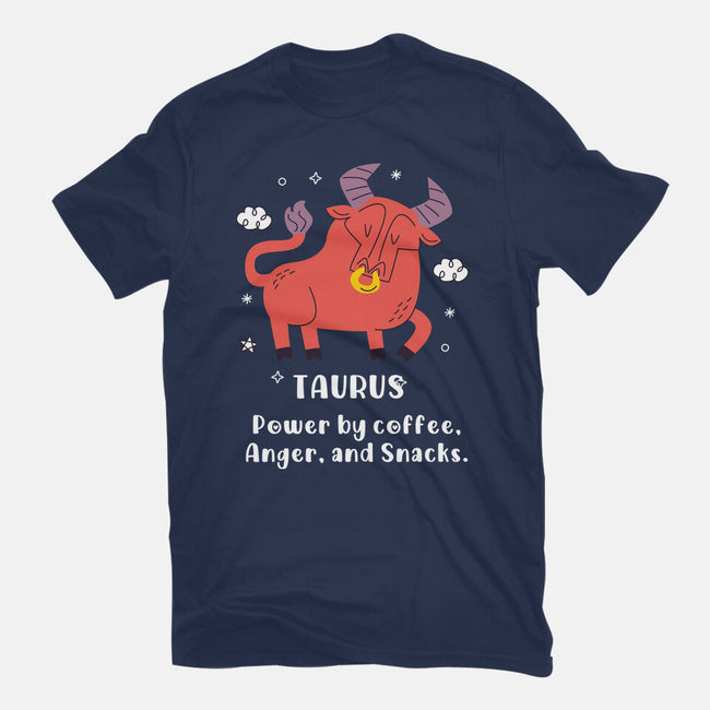 Powered By Coffee Anger And Snacks-Womens-Basic-Tee-MaxoArt