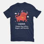 Powered By Coffee Anger And Snacks-Mens-Premium-Tee-MaxoArt