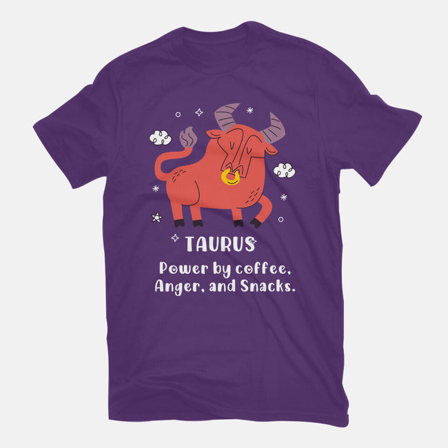 Powered By Coffee Anger And Snacks-Mens-Premium-Tee-MaxoArt