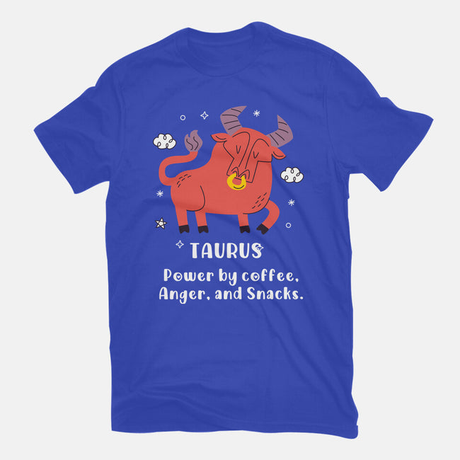 Powered By Coffee Anger And Snacks-Mens-Premium-Tee-MaxoArt