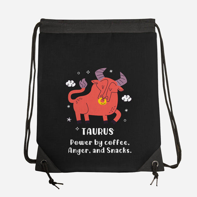 Powered By Coffee Anger And Snacks-None-Drawstring-Bag-MaxoArt