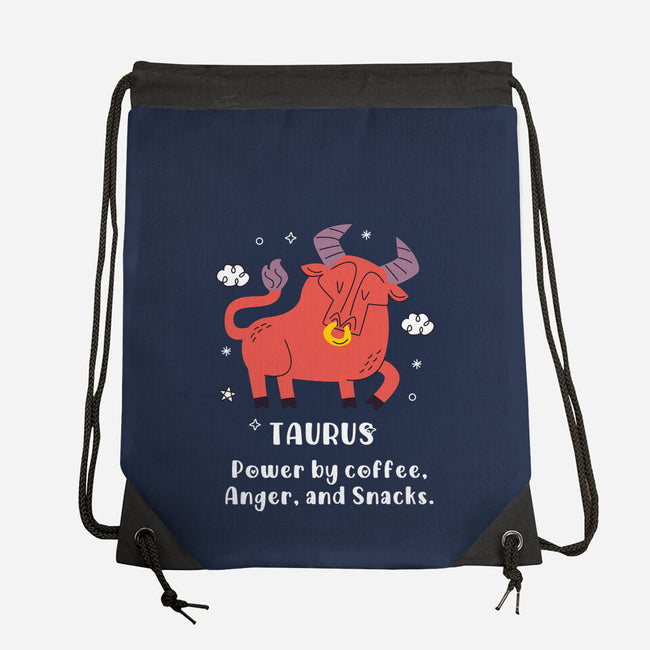 Powered By Coffee Anger And Snacks-None-Drawstring-Bag-MaxoArt