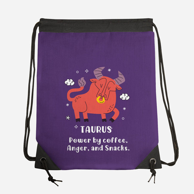 Powered By Coffee Anger And Snacks-None-Drawstring-Bag-MaxoArt