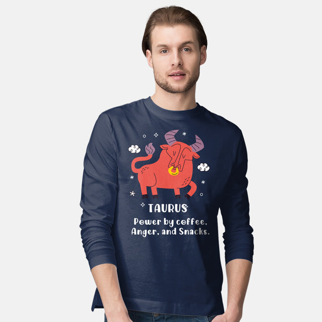 Powered By Coffee Anger And Snacks-Mens-Long Sleeved-Tee-MaxoArt