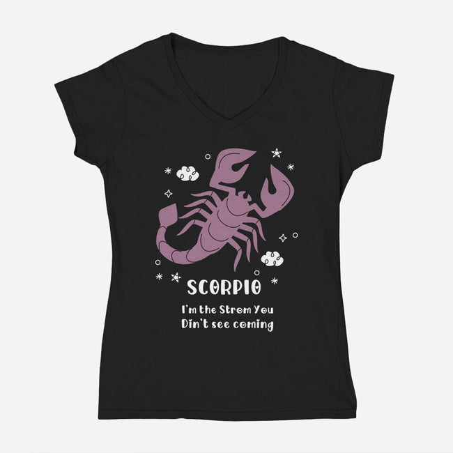 I'm The Storm-Womens-V-Neck-Tee-MaxoArt