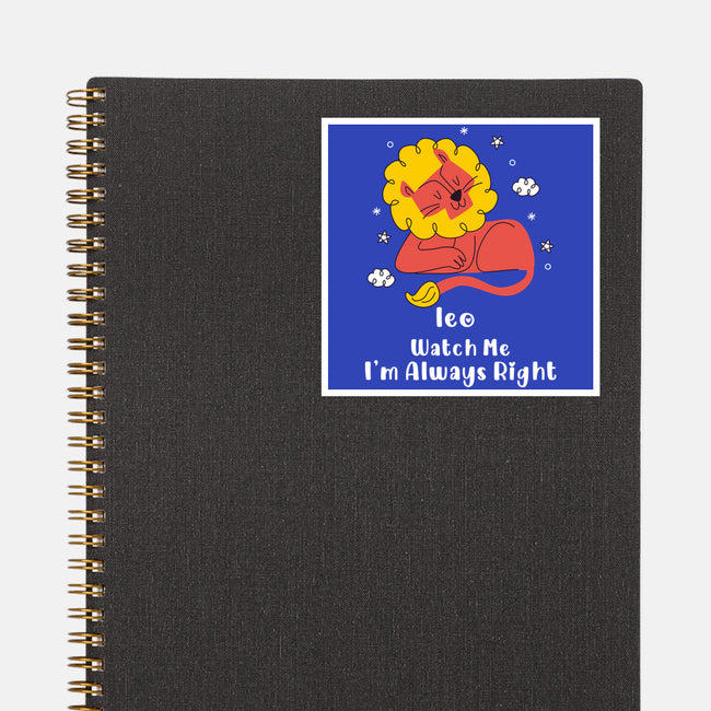 Watch Me I'm Always Right-None-Glossy-Sticker-MaxoArt