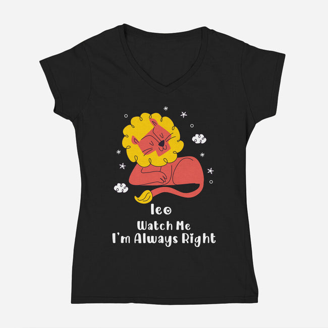 Watch Me I'm Always Right-Womens-V-Neck-Tee-MaxoArt