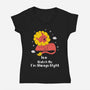Watch Me I'm Always Right-Womens-V-Neck-Tee-MaxoArt