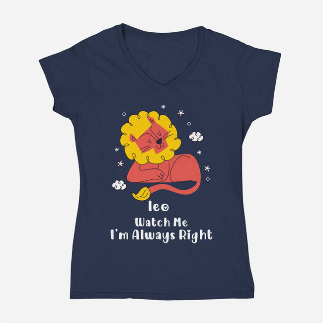 Watch Me I'm Always Right-Womens-V-Neck-Tee-MaxoArt