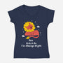 Watch Me I'm Always Right-Womens-V-Neck-Tee-MaxoArt