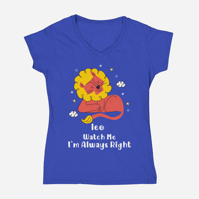 Watch Me I'm Always Right-Womens-V-Neck-Tee-MaxoArt