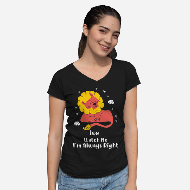 Watch Me I'm Always Right-Womens-V-Neck-Tee-MaxoArt