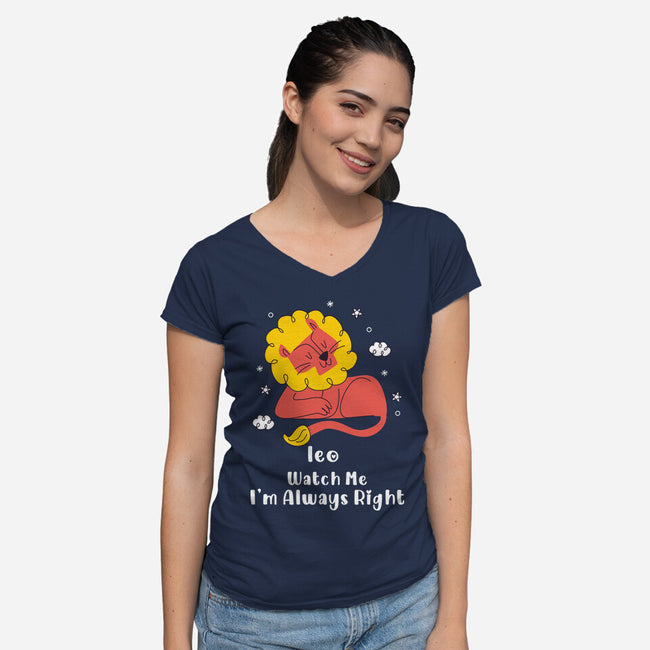 Watch Me I'm Always Right-Womens-V-Neck-Tee-MaxoArt