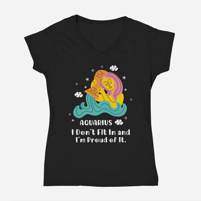 I Don't Fit In And I'm Proud-Womens-V-Neck-Tee-MaxoArt