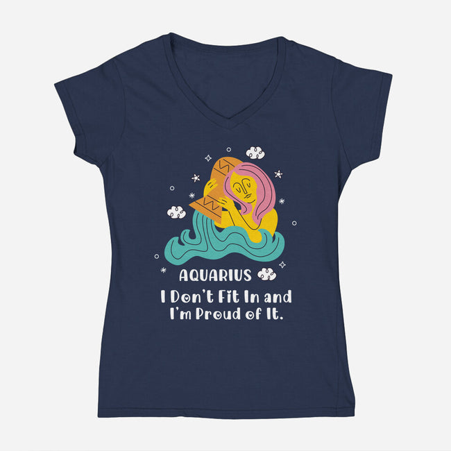 I Don't Fit In And I'm Proud-Womens-V-Neck-Tee-MaxoArt