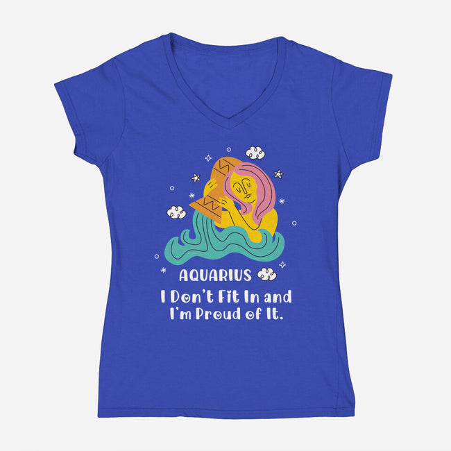 I Don't Fit In And I'm Proud-Womens-V-Neck-Tee-MaxoArt