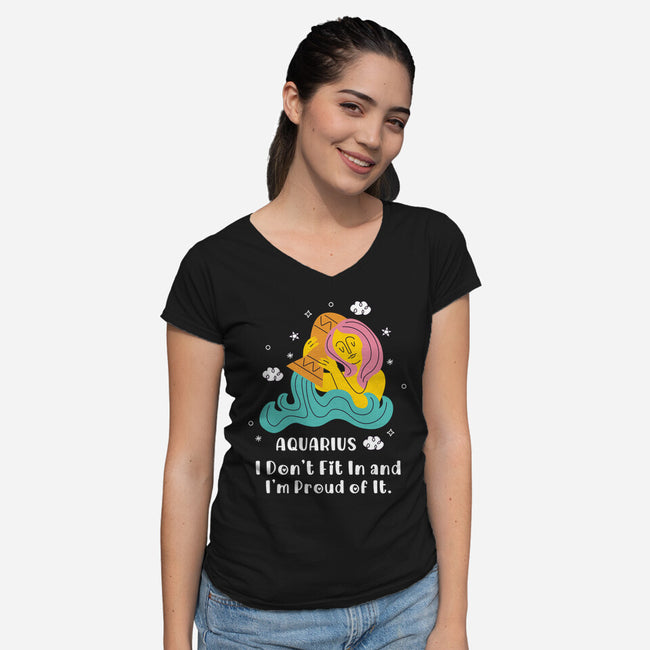 I Don't Fit In And I'm Proud-Womens-V-Neck-Tee-MaxoArt
