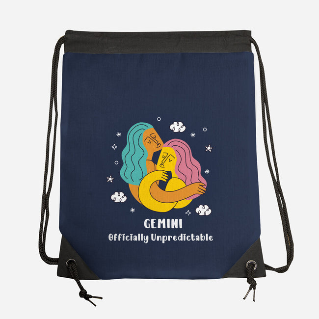 Officially Unpredictable Zodiac-None-Drawstring-Bag-MaxoArt