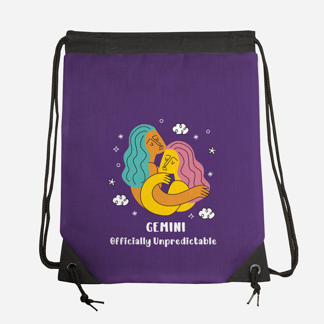 Officially Unpredictable Zodiac-None-Drawstring-Bag-MaxoArt