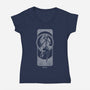 Dynamic Gemini-Womens-V-Neck-Tee-MaxoArt