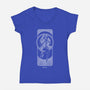 Dynamic Gemini-Womens-V-Neck-Tee-MaxoArt