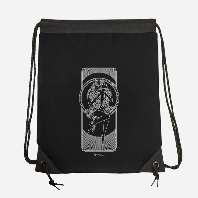 Dynamic Gemini-None-Drawstring-Bag-MaxoArt