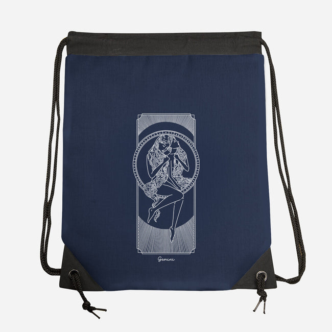 Dynamic Gemini-None-Drawstring-Bag-MaxoArt
