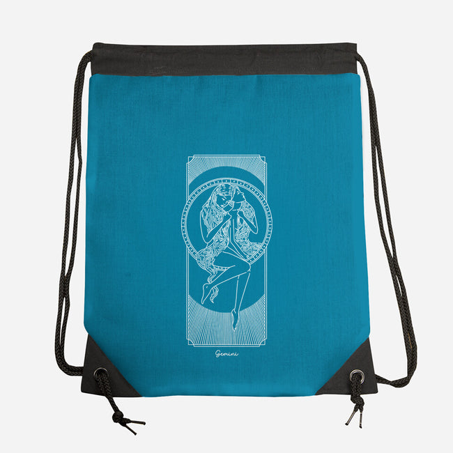 Dynamic Gemini-None-Drawstring-Bag-MaxoArt