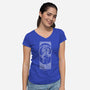 Dynamic Gemini-Womens-V-Neck-Tee-MaxoArt