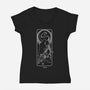 Powerful Taurus-Womens-V-Neck-Tee-MaxoArt