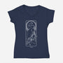 Powerful Taurus-Womens-V-Neck-Tee-MaxoArt