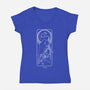 Powerful Taurus-Womens-V-Neck-Tee-MaxoArt