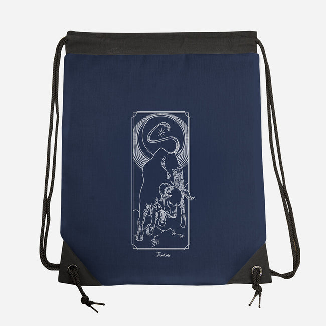 Powerful Taurus-None-Drawstring-Bag-MaxoArt