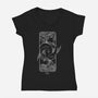 Dual Pisces-Womens-V-Neck-Tee-MaxoArt