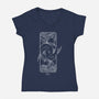 Dual Pisces-Womens-V-Neck-Tee-MaxoArt