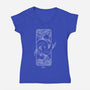 Dual Pisces-Womens-V-Neck-Tee-MaxoArt
