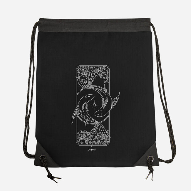 Dual Pisces-None-Drawstring-Bag-MaxoArt