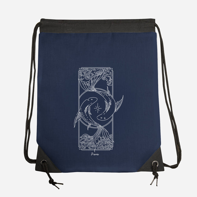 Dual Pisces-None-Drawstring-Bag-MaxoArt