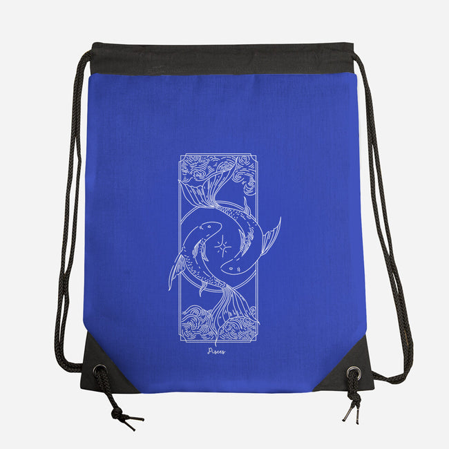 Dual Pisces-None-Drawstring-Bag-MaxoArt