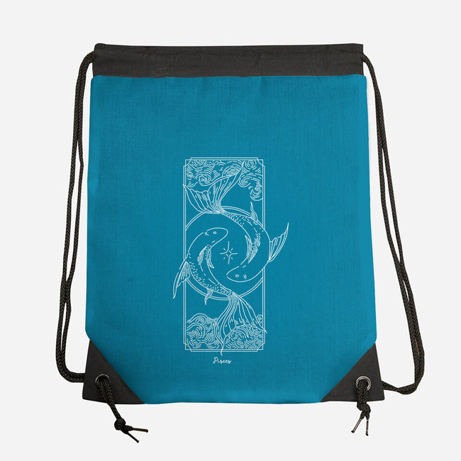Dual Pisces-None-Drawstring-Bag-MaxoArt