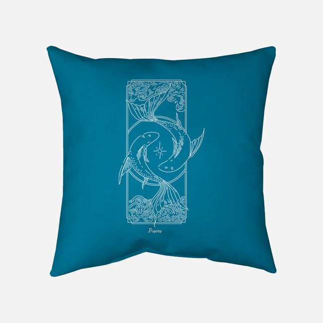 Dual Pisces-None-Removable Cover w Insert-Throw Pillow-MaxoArt
