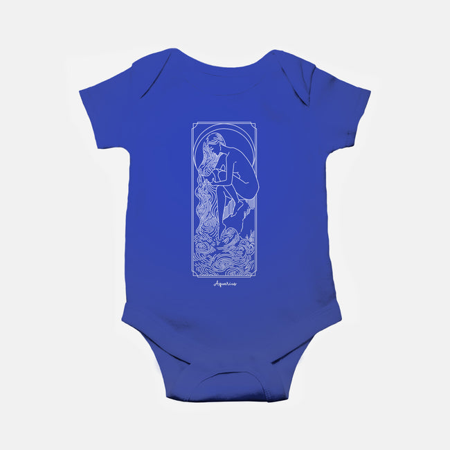 Flowing Aquarius-Baby-Basic-Onesie-MaxoArt