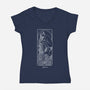 Flowing Aquarius-Womens-V-Neck-Tee-MaxoArt