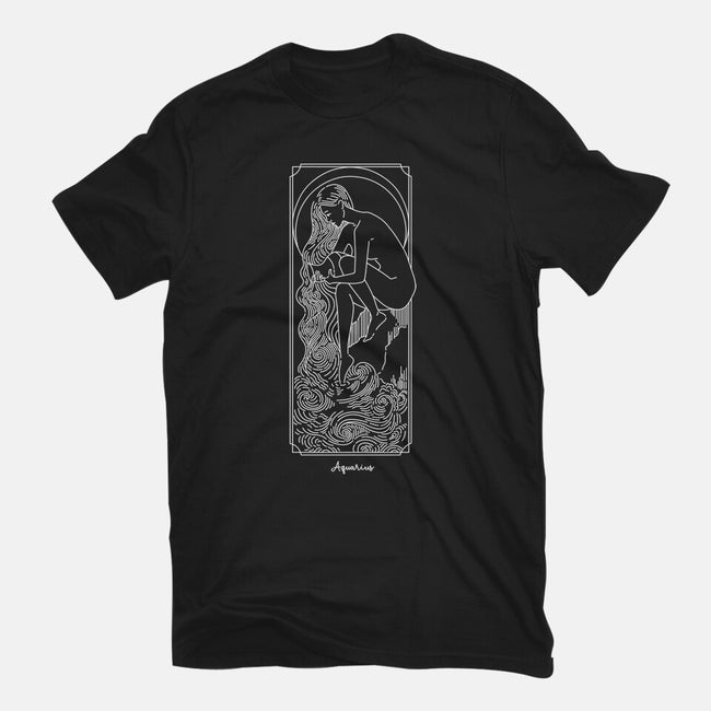 Flowing Aquarius-Mens-Heavyweight-Tee-MaxoArt