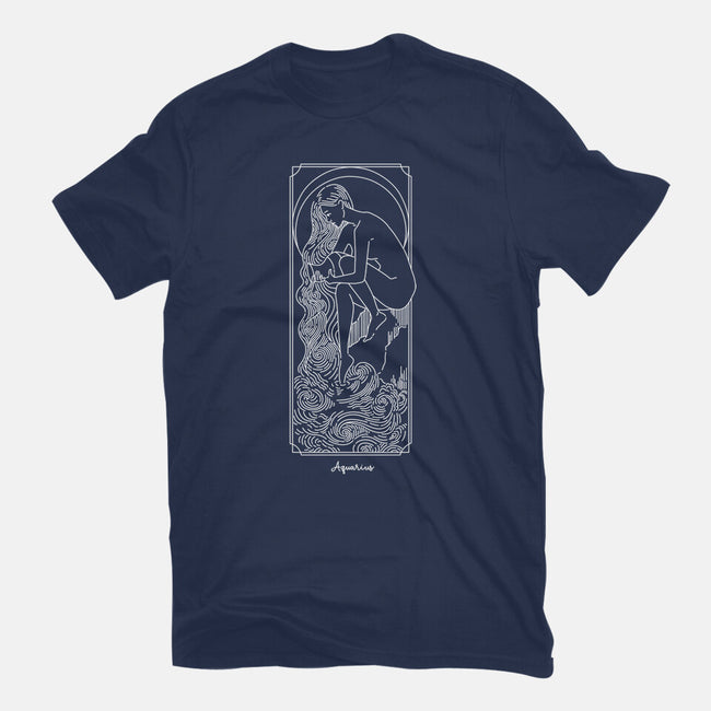 Flowing Aquarius-Womens-Fitted-Tee-MaxoArt
