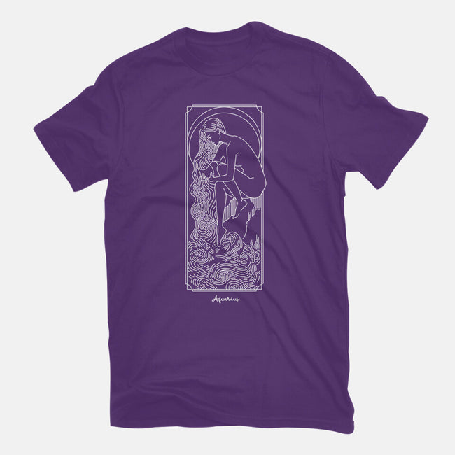 Flowing Aquarius-Womens-Fitted-Tee-MaxoArt